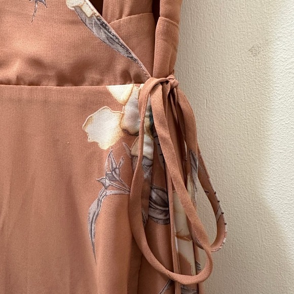 Lulus Floral Sleeveless Wrap Maxi Dress Size M Boho Romantic Sundress Wedding - Picture 7 of 13